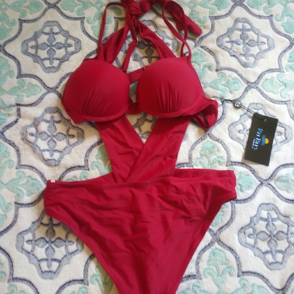 🌷EVERYTHING MUST GO🌻 Burgundy 2 piece swimsuit